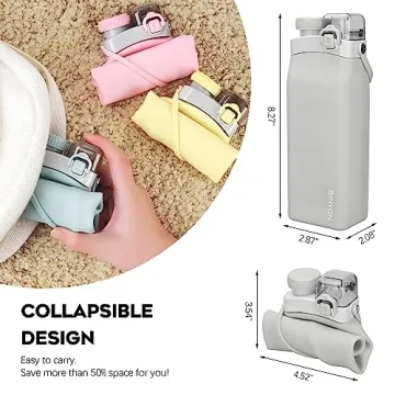 Sinyon 20oz Collapsible Water Bottle - Lightweight & Leakproof