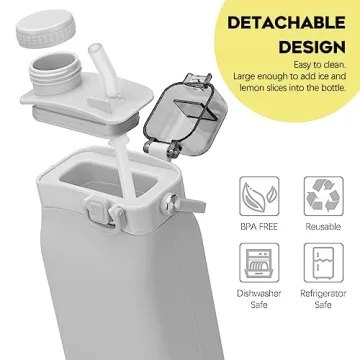 Sinyon 20oz Collapsible Water Bottle - Lightweight & Leakproof