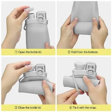 Sinyon 20oz Collapsible Water Bottle - Lightweight & Leakproof