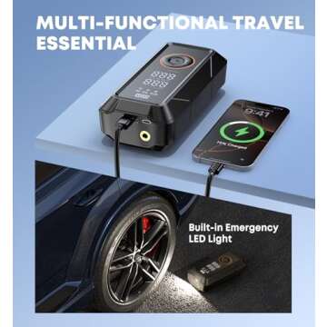 Portable 160PSI Tire Inflator - Fast, Cordless Air Pump