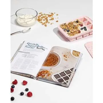 W&P Peak Silicone Everyday Ice Tray w/ Protective Lid | Speckled Pink | Easy to Remove Ice Cubes | Food Grade Premium Silicone | Dishwasher Safe, BPA Free