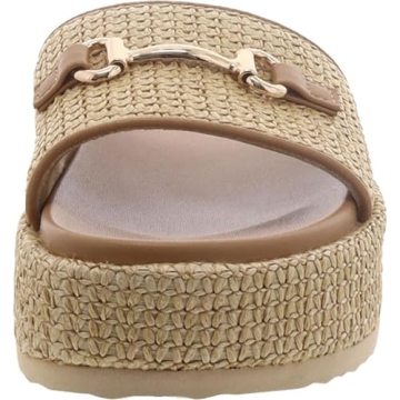 Steve Madden Kayley Slide Sandal for Women, Natural Raffia