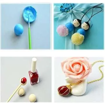 hesmartly 300Pcs 8mm Wood Beads Round Wooden Spacer Beads Unfinished Natural Wood Loose Beads