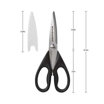 KitchenAid KC351OHOBA Shears with Soft Grip Handles, One Size, Black