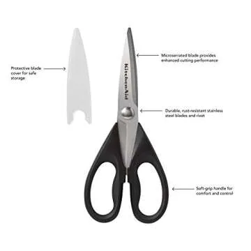 KitchenAid KC351OHOBA Shears with Soft Grip Handles, One Size, Black