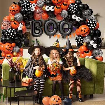 AobkDeco Halloween Balloons Arch Kit 141 PCS for Parties