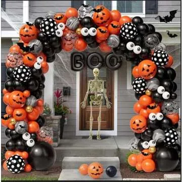 AobkDeco Halloween Balloons Arch Kit 141 PCS for Parties