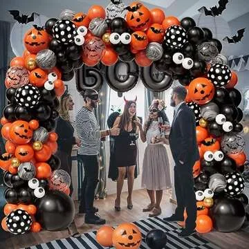 AobkDeco Halloween Balloons Arch Kit 141 PCS for Parties