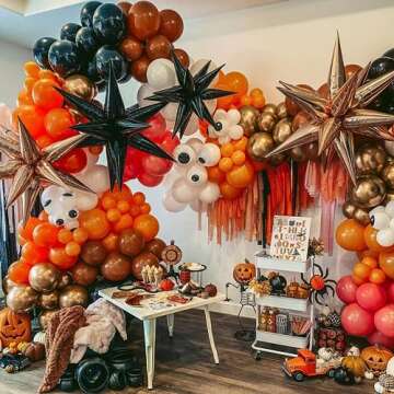 AobkDeco Halloween Balloons Arch Kit 141 PCS for Parties