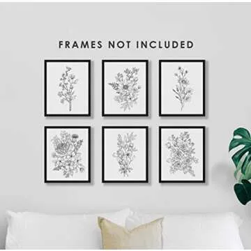 Black and White Botanical Wall Art Prints for Any Room