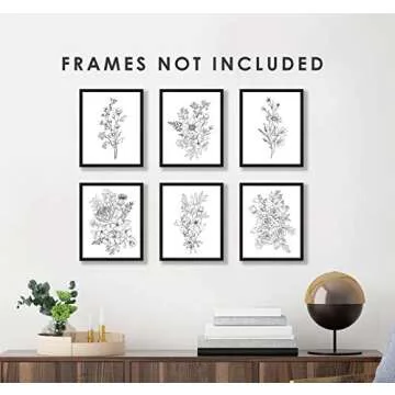 Black and White Botanical Wall Art Prints for Any Room