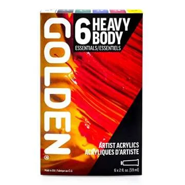 Golden Heavy Body Acrylics 6-Color Set for Artists