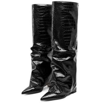 SaraIris Women's Knee High Shark Boots - Stylish & Comfortable