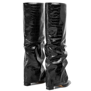 SaraIris Women's Knee High Shark Boots - Stylish & Comfortable
