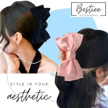 Bestiee 4-Pack Elegant Satin Hair Bow Claw Clips