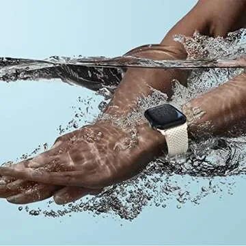 3 Pack Stretchy Solo Loop Band Compatible with Apple Watch Band 38mm 40mm 41mm for Women Men, Adjustable Sport Elastic Nylon Strap for iWatch Series Ultra/SE/8/7/6/5/4/3/2/1, Starlight/Brown/Black