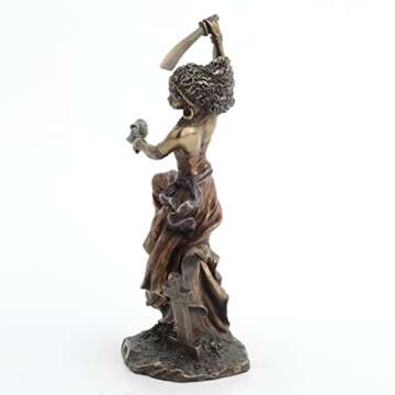 VERONESE DESIGN 9.5 Inch OYA Orisha of Wind and Transformation Cold Cast Resin Antique Bronze Finish Altar Statue