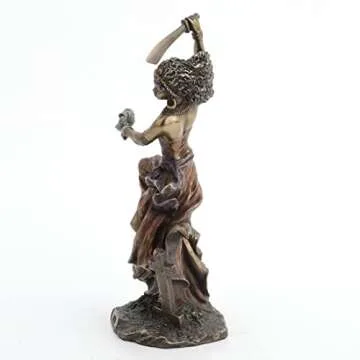 VERONESE DESIGN 9.5 Inch OYA Orisha of Wind and Transformation Cold Cast Resin Antique Bronze Finish Altar Statue
