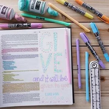 BLIEVE Highlighters & Gel Pens - No Bleed Bible Markers