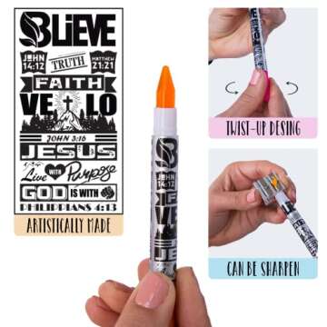 BLIEVE - Aesthetic Highlighters and Gel Pens With Soft Ink And Tip, Bible Highlighters and Pens No Bleed, Dry Fast Easy to Hold, for Bible Journaling Planner Notes School (Pastel, Multicolor)