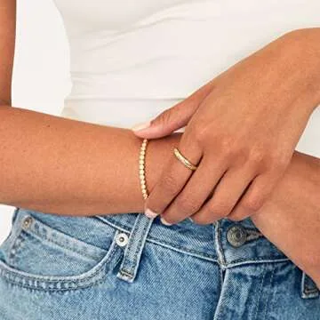 PAVOI 14K Gold Plated Cubic Zirconia Rings for Women | Classic Stackable Ring Band for Women