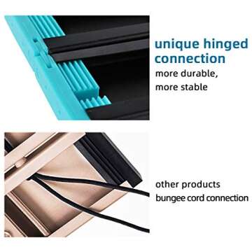 ROCK CLOUD Folding Beach Table Aluminum Portable Camping Table Ultralight, Black