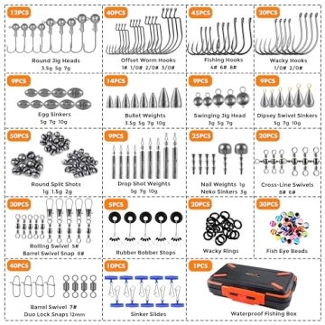 PLUSINNO 397pcs Tackle Kit - Fishing Gear for All Anglers