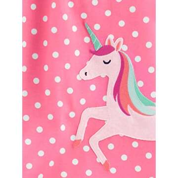 Simple Joys By Carter's Girls 2-pack Nightgown, Mint Green Rainbow/Pink Polka Dot, 8-10 US