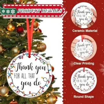 Christmas Thank You Ornaments for Employee Appreciation