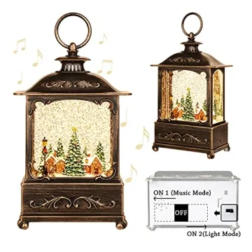 Enchanting Christmas Snowball Lantern with Music