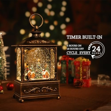 Enchanting Christmas Snowball Lantern with Music
