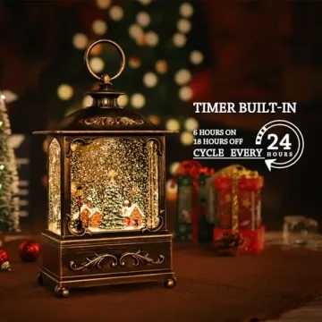 Enchanting Christmas Snowball Lantern with Music