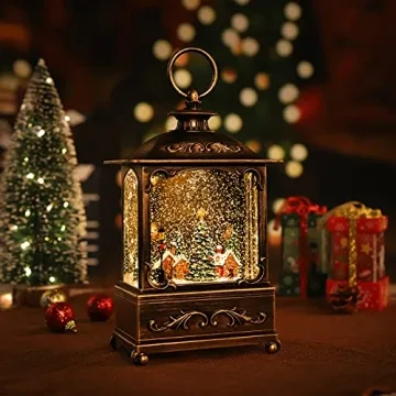 Enchanting Christmas Snowball Lantern with Music