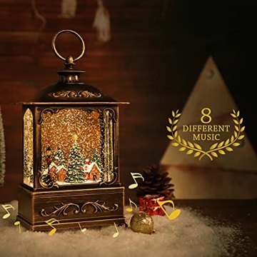 Enchanting Christmas Snowball Lantern with Music