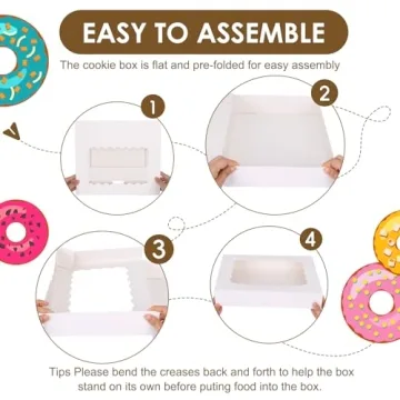 Moretoes 40 Cookie Boxes for Cakes Pastries and Treats