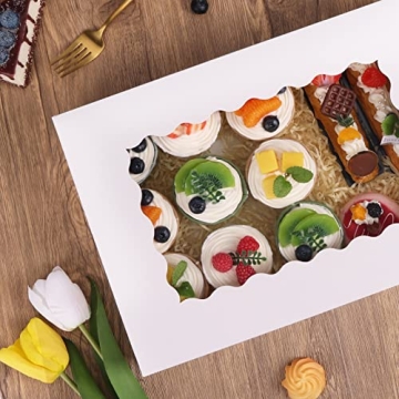 Moretoes 40 Cookie Boxes for Cakes Pastries and Treats