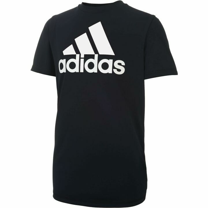 adidas Boys' Performance Logo Tee - Cool Short Sleeve Shirt