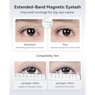 WOSADO Magnetic Eyelashes Kit, No.12+ IRIS BLACK PLUS, Reusable Glue-free Manga Lashes, Cruelty-free False Lashes, Waterproof, Lightweight, Suit for Anime Heavy Makeup