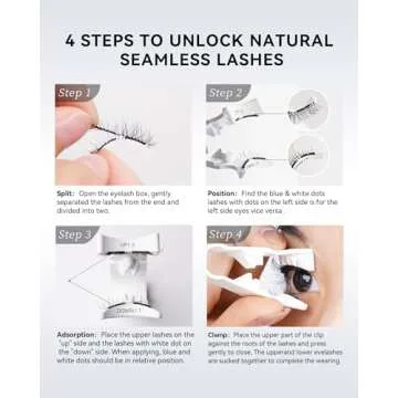 WOSADO Magnetic Eyelashes Kit, No.12+ IRIS BLACK PLUS, Reusable Glue-free Manga Lashes, Cruelty-free False Lashes, Waterproof, Lightweight, Suit for Anime Heavy Makeup