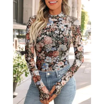 Dealmore Sheer Floral Mesh Top for All Occasions 2025