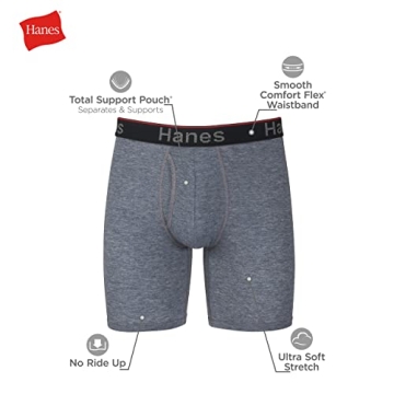 Hanes Total Support Pouch Men's Boxer Briefs for Comfort