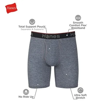 Hanes Total Support Pouch Men's Boxer Briefs for Comfort