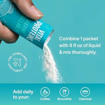 Vital Proteins Marine Collagen, Wild-Caught, Non-GMO Project Verified, Unflavored Stick Packs (10g) (Box of 20)