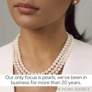 Triple Strand Freshwater Pearl Necklace for Women