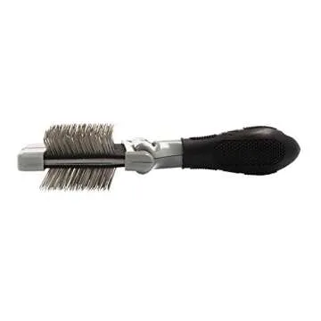 FURminator Firm Grooming Slicker Brush for Dogs, Removes Mats and Detangles Hair, Green with black handle, Large