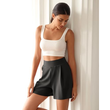 ODODOS Women’s Modal Soft Wide Leg Shorts with Pockets