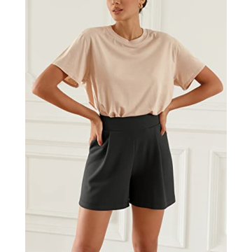 ODODOS Women’s Modal Soft Wide Leg Shorts with Pockets