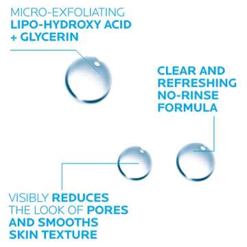 La Roche-Posay Effaclar Astringent Face Toner for Oily Skin, with Exfoliating LHAs to Minimize Appearance of Pores and Smooth Skin Texture