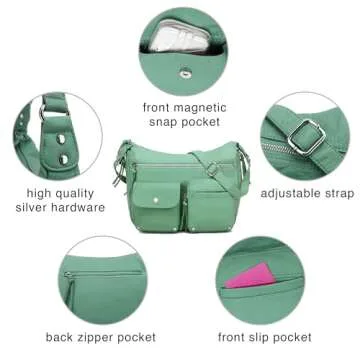 Scarleton Crossbody Bags for Women, Crossbody Purses for Women, Women's Crossbody Handbags with Multiple Pockets, H180053 - Green