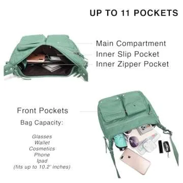 Scarleton Crossbody Bags for Women, Crossbody Purses for Women, Women's Crossbody Handbags with Multiple Pockets, H180053 - Green